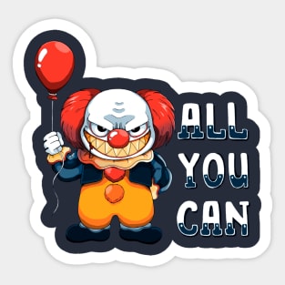 Clown Baloon All you can IT Sticker